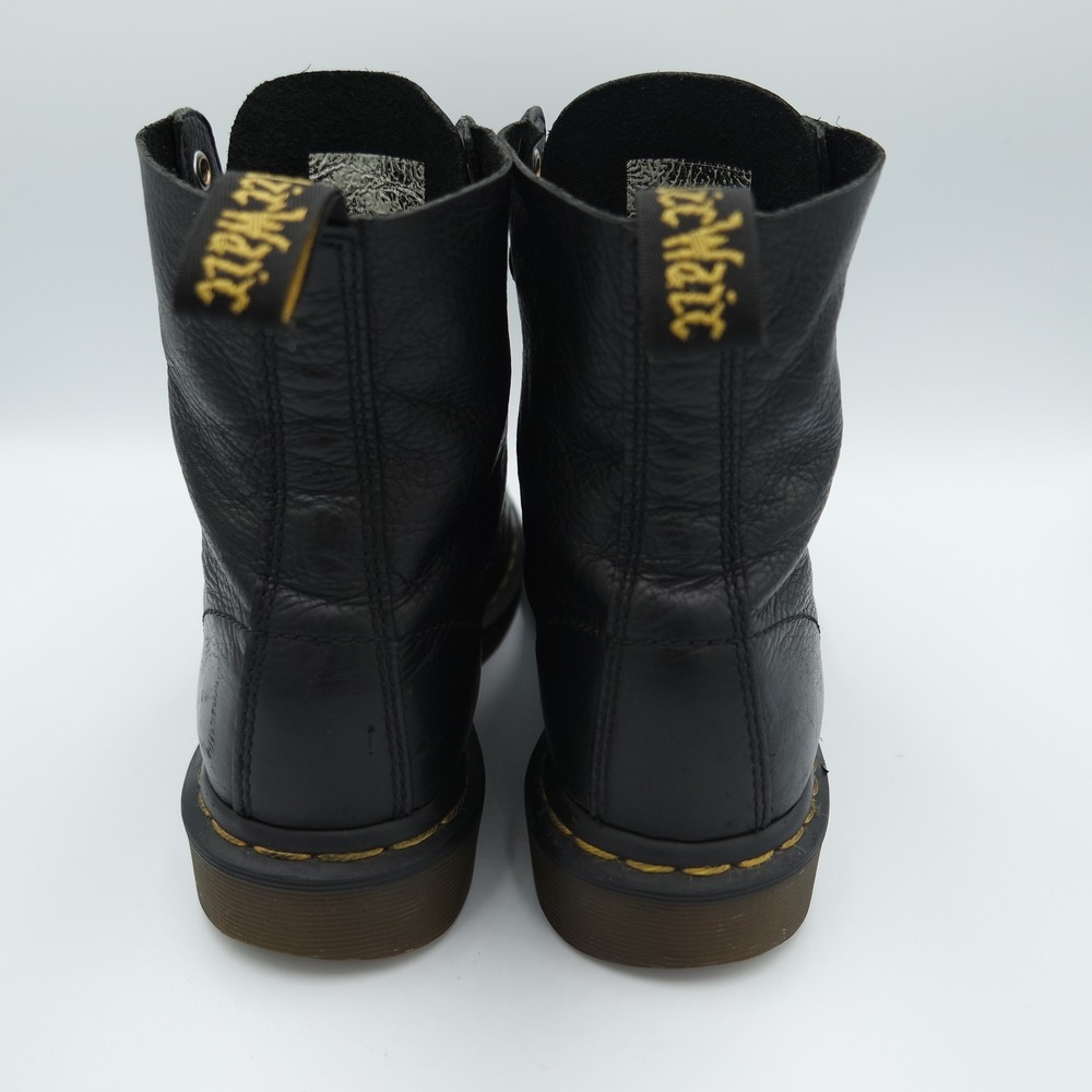 Dr. Martens 1460 Pascal Virginia Black Leather 8-Eye Lace Up Boots Womens 7 - Picture 6 of 11
